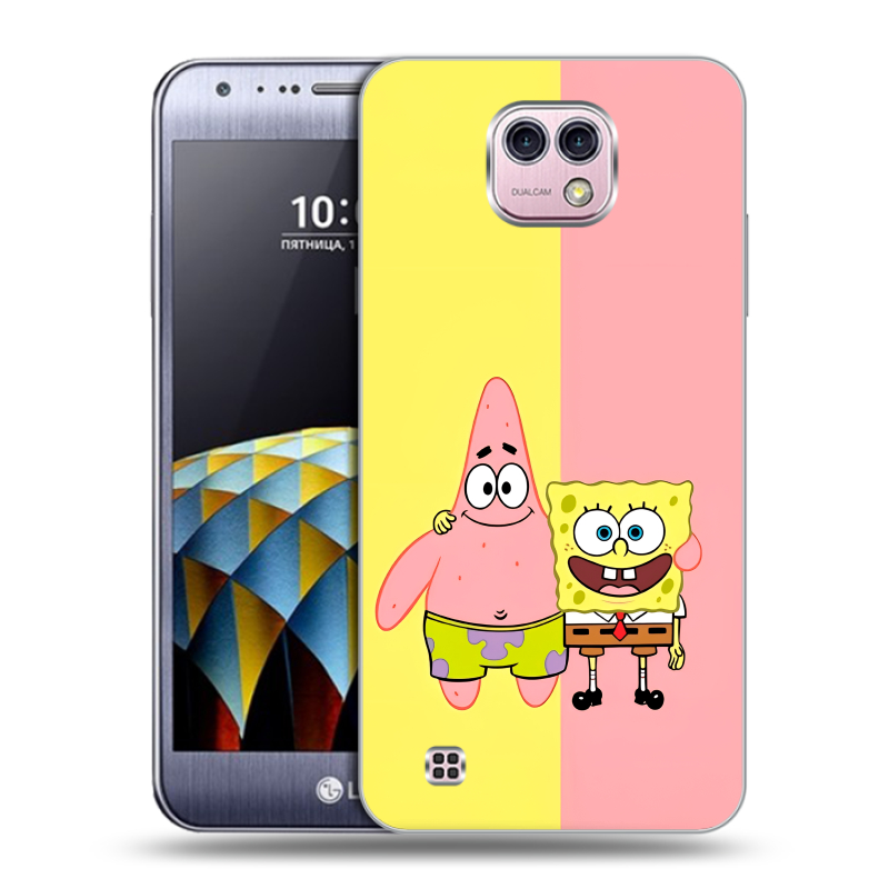Силиконовый чехол на LG X cam с принтом Спанч боб Спанчбоб Силиконовый чехол на LG X cam с принтом Спанч боб Спанчбоб