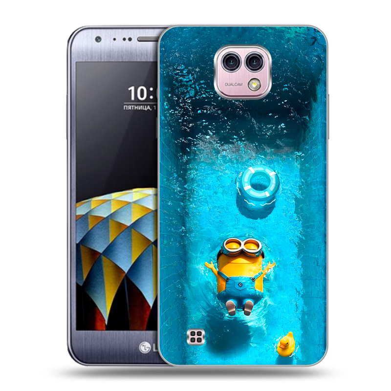 Силиконовый чехол на LG X cam с принтом Миньоны Силиконовый чехол на LG X cam с принтом Миньоны