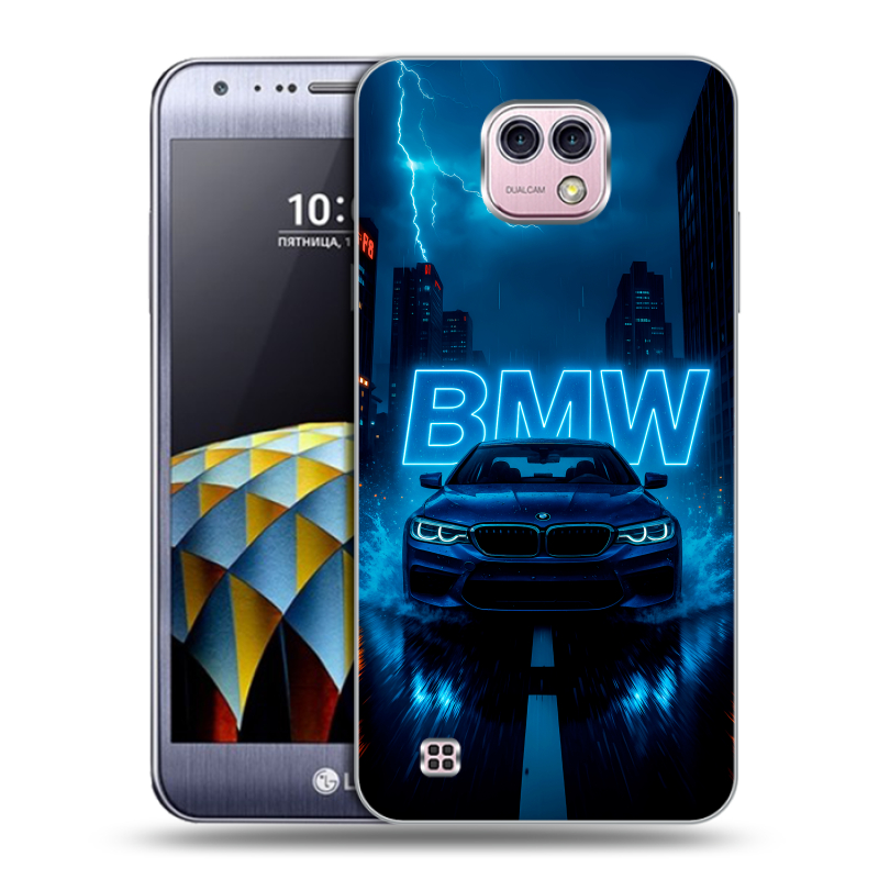 Силиконовый чехол на LG X cam с принтом BMW БМВ Силиконовый чехол на LG X cam с принтом BMW БМВ