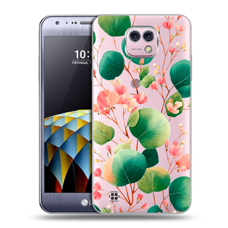 Силиконовый чехол на LG X cam с принтом женский Силиконовый чехол на LG X cam с принтом женский