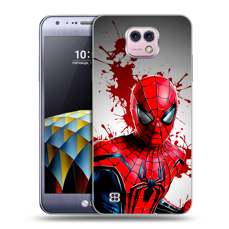 Силиконовый чехол на LG X cam с принтом Spiderman Человек паук Силиконовый чехол на LG X cam с принтом Spiderman Человек паук