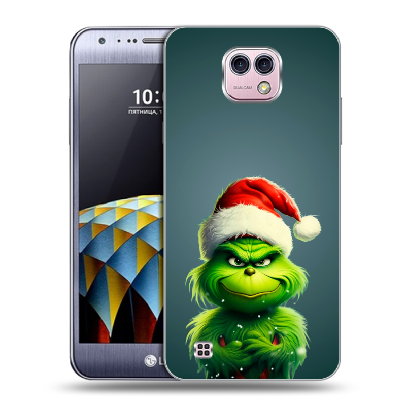 Силиконовый чехол на LG X cam с принтом Новый год Силиконовый чехол на LG X cam с принтом Новый год