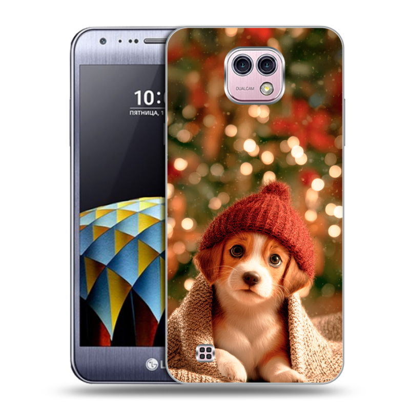 Силиконовый чехол на LG X cam с принтом Новый год Силиконовый чехол на LG X cam с принтом Новый год