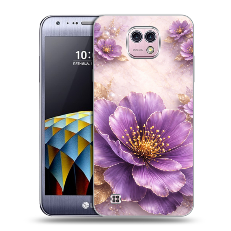 Силиконовый чехол на LG X cam с принтом женский Силиконовый чехол на LG X cam с принтом женский