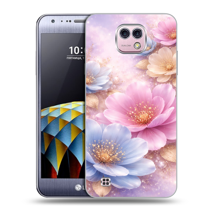 Силиконовый чехол на LG X cam с принтом женский Силиконовый чехол на LG X cam с принтом женский