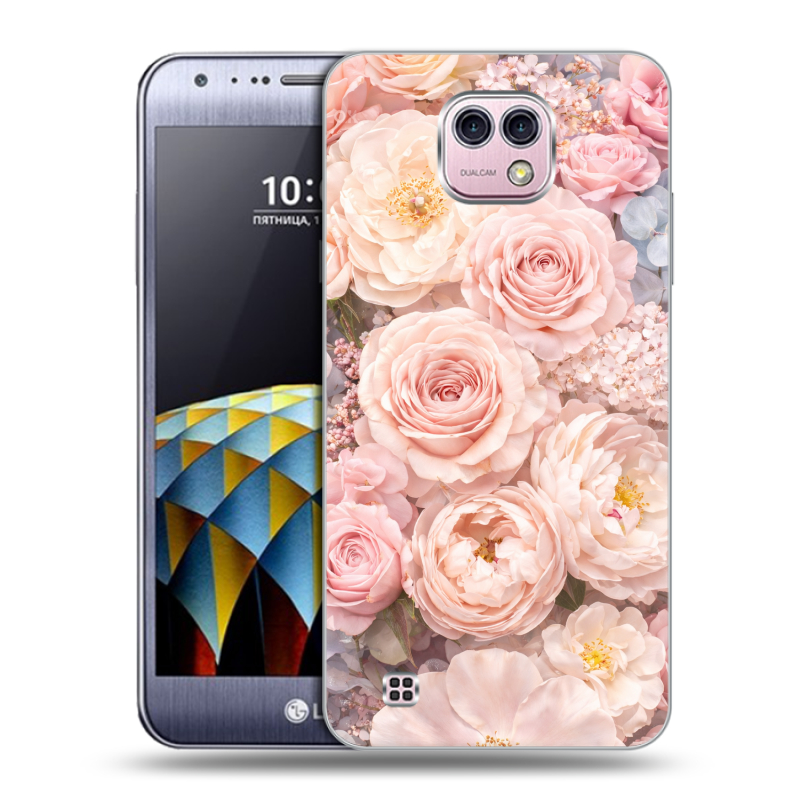 Силиконовый чехол на LG X cam с принтом женский Силиконовый чехол на LG X cam с принтом женский