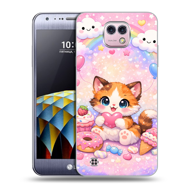 Силиконовый чехол на LG X cam с принтом для девочек Силиконовый чехол на LG X cam с принтом для девочек