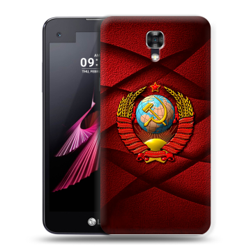 Пластиковый чехол на LG X screen с принтом Герб СССР