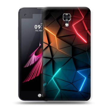 Пластиковый чехол на LG X screen с принтом Абстракция неон Пластиковый чехол на LG X screen с принтом Абстракция неон