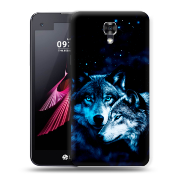 Пластиковый чехол на LG X screen с принтом Волки Пластиковый чехол на LG X screen с принтом Волки