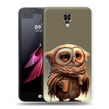 Пластиковый чехол на LG X screen с принтом Сова