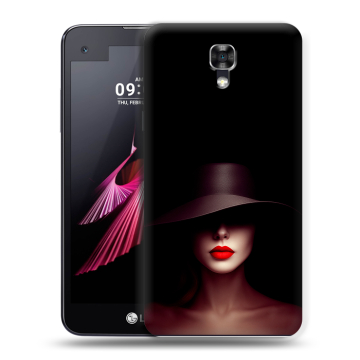 Пластиковый чехол на LG X screen с принтом Девушка в шляпе Пластиковый чехол на LG X screen с принтом Девушка в шляпе