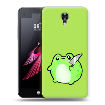 Пластиковый чехол на LG X screen с принтом Лягушенок Пластиковый чехол на LG X screen с принтом Лягушенок