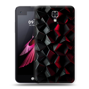 Пластиковый чехол на LG X screen с принтом Абстракция