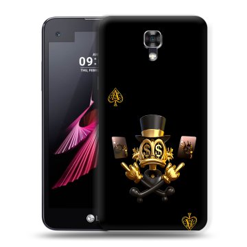 Пластиковый чехол на LG X screen с принтом Золотой скрудж макдак Пластиковый чехол на LG X screen с принтом Золотой скрудж макдак