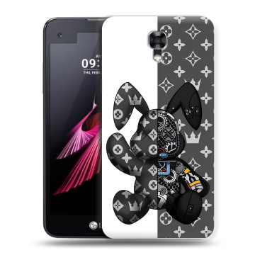 Пластиковый чехол на LG X screen с принтом Луи робот