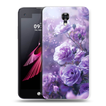 Пластиковый чехол на LG X screen с принтом Розы цветы Пластиковый чехол на LG X screen с принтом Розы цветы