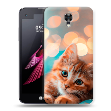 Пластиковый чехол на LG X screen с принтом котик Пластиковый чехол на LG X screen с принтом котик