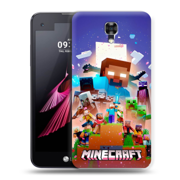 Пластиковый чехол на LG X screen с принтом Майнкрафт Minecraft Пластиковый чехол на LG X screen с принтом Майнкрафт Minecraft
