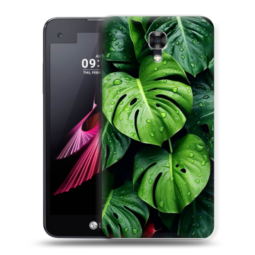 Пластиковый чехол на LG X screen с принтом Листья Пластиковый чехол на LG X screen с принтом Листья
