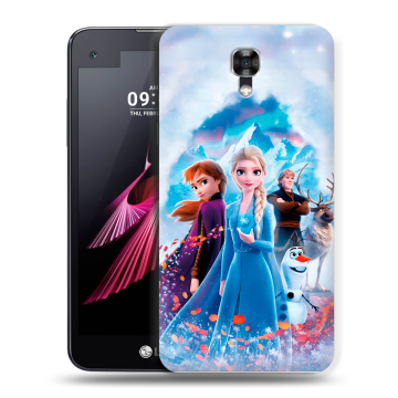 Пластиковый чехол на LG X screen с принтом Холодное сердце Frozen