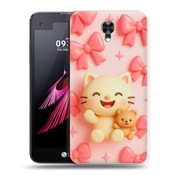 Пластиковый чехол на LG X screen с принтом для девочек Пластиковый чехол на LG X screen с принтом для девочек