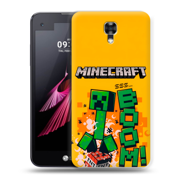 Пластиковый чехол на LG X screen с принтом Майнкрафт Minecraft Пластиковый чехол на LG X screen с принтом Майнкрафт Minecraft