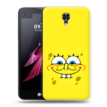 Пластиковый чехол на LG X screen с принтом спанчбоб спанч боб Пластиковый чехол на LG X screen с принтом спанчбоб спанч боб