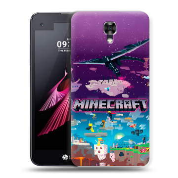 Пластиковый чехол на LG X screen с принтом Майнкрафт Minecraft Пластиковый чехол на LG X screen с принтом Майнкрафт Minecraft