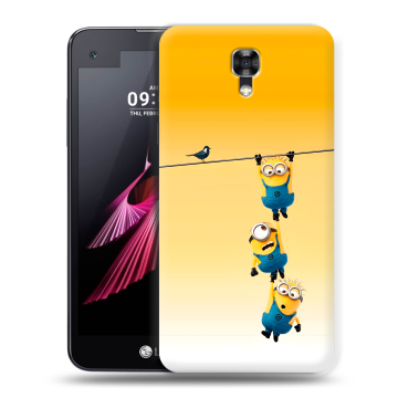 Пластиковый чехол на LG X screen с принтом Миньоны Пластиковый чехол на LG X screen с принтом Миньоны