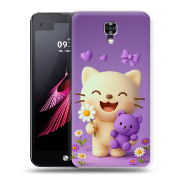 Пластиковый чехол на LG X screen с принтом для девочек Пластиковый чехол на LG X screen с принтом для девочек