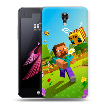 Пластиковый чехол на LG X screen с принтом Майнкрафт Minecraft Пластиковый чехол на LG X screen с принтом Майнкрафт Minecraft