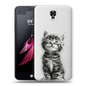 Пластиковый чехол на LG X screen с принтом Котенок Пластиковый чехол на LG X screen с принтом Котенок