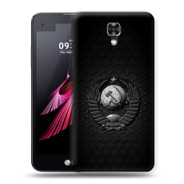 Пластиковый чехол на LG X screen с принтом Герб Флаг СССР Пластиковый чехол на LG X screen с принтом Герб Флаг СССР