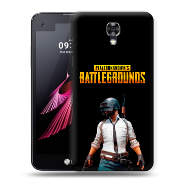 Пластиковый чехол на LG X screen с принтом PUGB ПАГБ Пластиковый чехол на LG X screen с принтом PUGB ПАГБ