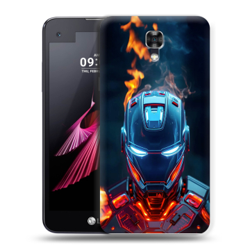Пластиковый чехол на LG X screen с принтом IronMan Железный человек Пластиковый чехол на LG X screen с принтом IronMan Железный человек