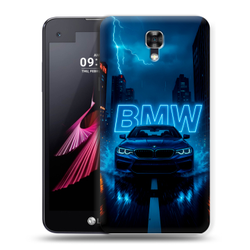 Пластиковый чехол на LG X screen с принтом BMW БМВ