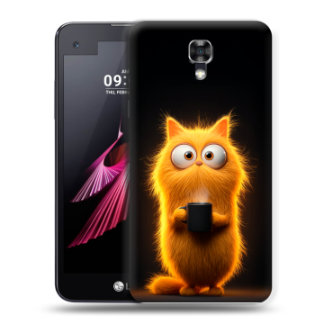Пластиковый чехол на LG X screen с принтом Смешной кот Пластиковый чехол на LG X screen с принтом Смешной кот