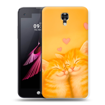 Пластиковый чехол на LG X screen с принтом Милые котята Пластиковый чехол на LG X screen с принтом Милые котята