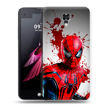 Пластиковый чехол на LG X screen с принтом Spiderman Человек паук Пластиковый чехол на LG X screen с принтом Spiderman Человек паук