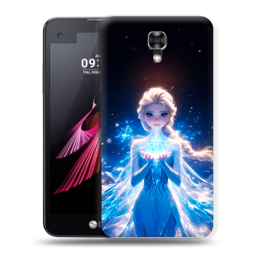 Пластиковый чехол на LG X screen с принтом Холодное сердце Frozen