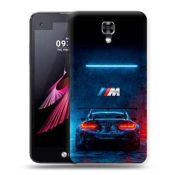 Пластиковый чехол на LG X screen с принтом BMW БМВ