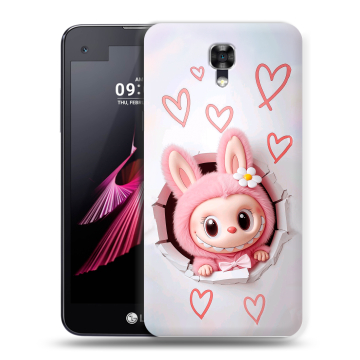 Пластиковый чехол на LG X screen с принтом Labubu Лабубу Пластиковый чехол на LG X screen с принтом Labubu Лабубу