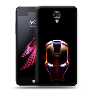 Пластиковый чехол на LG X screen с принтом IronMan Железный человек Пластиковый чехол на LG X screen с принтом IronMan Железный человек