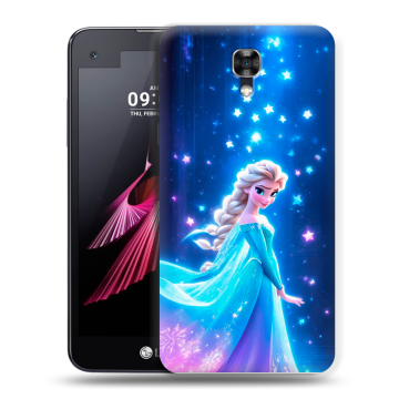 Пластиковый чехол на LG X screen с принтом Холодное сердце Frozen