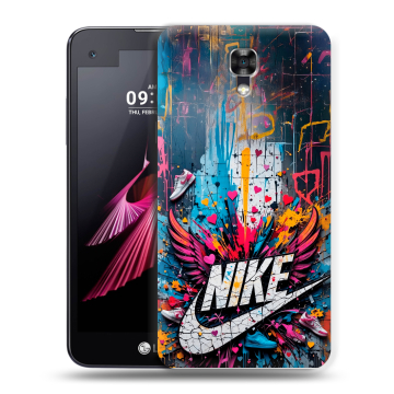 Пластиковый чехол на LG X screen с принтом Nike Найк Пластиковый чехол на LG X screen с принтом Nike Найк