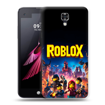 Пластиковый чехол на LG X screen с принтом Roblox Роблокс Пластиковый чехол на LG X screen с принтом Roblox Роблокс