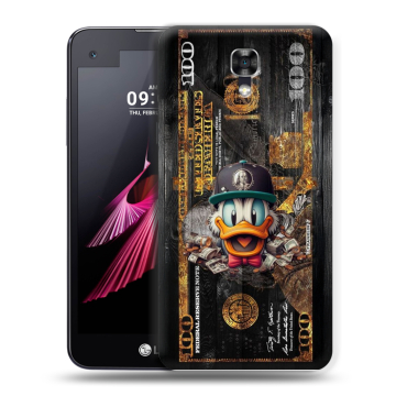 Пластиковый чехол на LG X screen с принтом Дональд Дак Доллар Пластиковый чехол на LG X screen с принтом Дональд Дак Доллар
