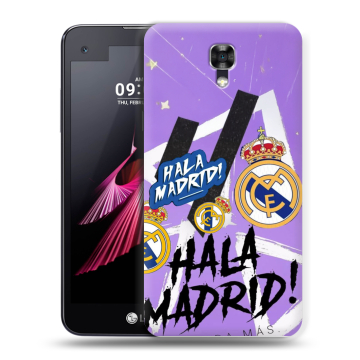 Пластиковый чехол на LG X screen с принтом Real Madrid Реал Мадрид