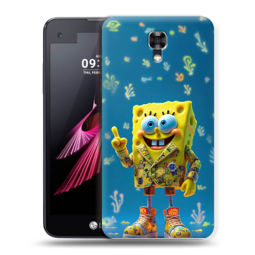 Пластиковый чехол на LG X screen с принтом Спанч боб Спанчбоб Пластиковый чехол на LG X screen с принтом Спанч боб Спанчбоб